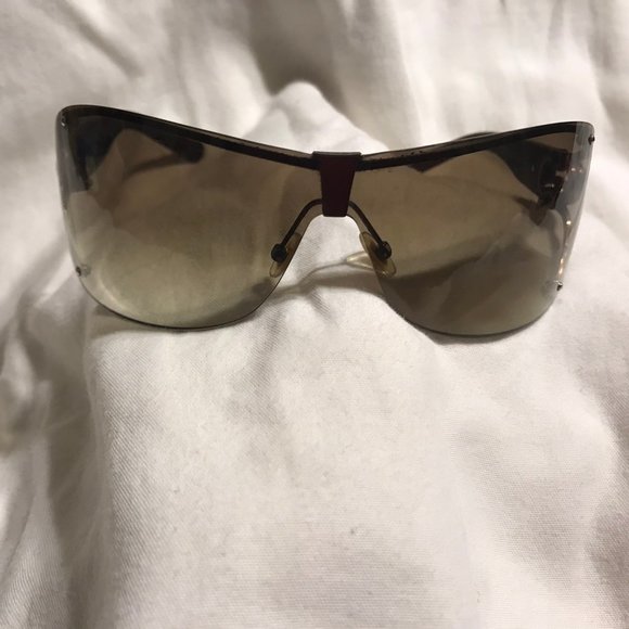 SUPER SALE!  Gucci Shield Gradient Sunglasses - Bronze main image 6